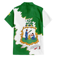 Saint Vincent and the Grenadines Turtle Family Matching Off Shoulder Short Dress and Hawaiian Shirt with Coat of Arms and Green Heritage Design - Wonder Print Shop
