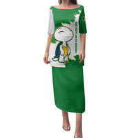 Saint Vincent and the Grenadines Turtle Family Matching Puletasi and Hawaiian Shirt with Coat of Arms and Green Heritage Design - Wonder Print Shop