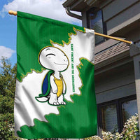 Saint Vincent and the Grenadines Turtle Garden Flag with Coat of Arms and Green Heritage Design - Wonder Print Shop