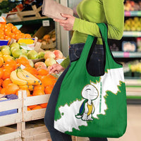 Saint Vincent and the Grenadines Turtle Grocery Bag with Coat of Arms and Green Heritage Design - Wonder Print Shop