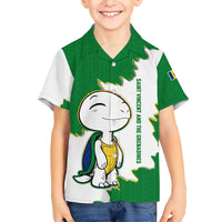 Saint Vincent and the Grenadines Turtle Hawaiian Shirt with Coat of Arms and Green Heritage Design - Wonder Print Shop