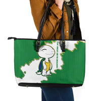 Saint Vincent and the Grenadines Turtle Leather Tote Bag with Coat of Arms and Green Heritage Design - Wonder Print Shop
