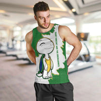 Saint Vincent and the Grenadines Turtle Men Tank Top with Coat of Arms and Green Heritage Design - Wonder Print Shop