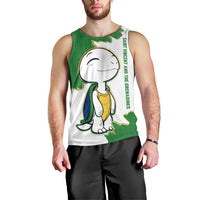 Saint Vincent and the Grenadines Turtle Men Tank Top with Coat of Arms and Green Heritage Design - Wonder Print Shop