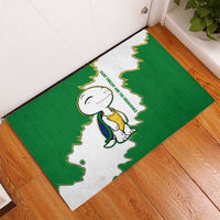 Saint Vincent and the Grenadines Turtle Rubber Doormat with Coat of Arms and Green Heritage Design - Wonder Print Shop