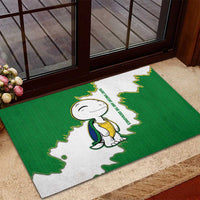Saint Vincent and the Grenadines Turtle Rubber Doormat with Coat of Arms and Green Heritage Design - Wonder Print Shop