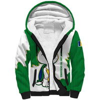 Saint Vincent and the Grenadines Turtle Sherpa Hoodie with Coat of Arms and Green Heritage Design - Wonder Print Shop