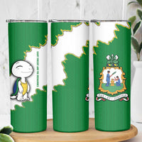 Saint Vincent and the Grenadines Turtle Skinny Tumbler with Coat of Arms and Green Heritage Design - Wonder Print Shop