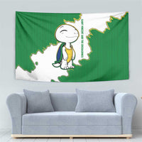 Saint Vincent and the Grenadines Turtle Tapestry with Coat of Arms and Green Heritage Design - Wonder Print Shop