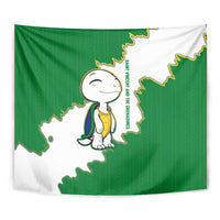 Saint Vincent and the Grenadines Turtle Tapestry with Coat of Arms and Green Heritage Design - Wonder Print Shop