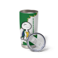 Saint Vincent and the Grenadines Turtle Tumbler Cup with Coat of Arms and Green Heritage Design - Wonder Print Shop