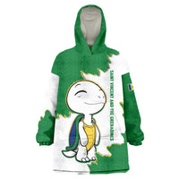 Saint Vincent and the Grenadines Turtle Wearable Blanket Hoodie with Coat of Arms and Green Heritage Design - Wonder Print Shop