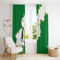 Saint Vincent and the Grenadines Turtle Window Curtain with Coat of Arms and Green Heritage Design - Wonder Print Shop