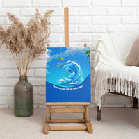 Saint Vincent and the Grenadines Dolphin Canvas Wall Art with Ocean Wave and Tropical Island Design - Wonder Print Shop