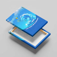 Saint Vincent and the Grenadines Dolphin Canvas Wall Art with Ocean Wave and Tropical Island Design - Wonder Print Shop