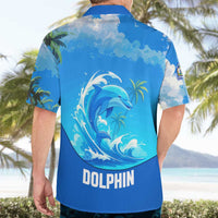 Saint Vincent and the Grenadines Dolphin Hawaiian Shirt with Ocean Wave and Tropical Island Design - Wonder Print Shop