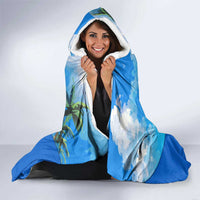 Saint Vincent and the Grenadines Dolphin Hooded Blanket with Ocean Wave and Tropical Island Design - Wonder Print Shop