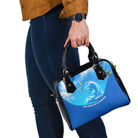Saint Vincent and the Grenadines Dolphin Shoulder Handbag with Ocean Wave and Tropical Island Design - Wonder Print Shop