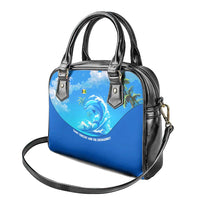 Saint Vincent and the Grenadines Dolphin Shoulder Handbag with Ocean Wave and Tropical Island Design - Wonder Print Shop