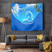Saint Vincent and the Grenadines Dolphin Tapestry with Ocean Wave and Tropical Island Design - Wonder Print Shop