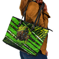 Buffalo Soldiers 10th Cavalry Regiment Leather Tote Bag Graffiti Urban Streetwear Style Graphic Art
