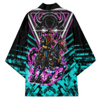 Buffalo Soldiers 9th Cavalry Regiment Kimono Cyberpunk Synthwave Neon Futuristic Graphic Art