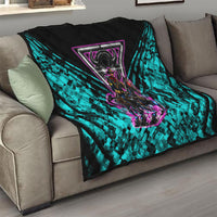 Buffalo Soldiers 9th Cavalry Regiment Quilt Cyberpunk Synthwave Neon Futuristic Graphic Art