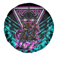 Buffalo Soldiers 9th Cavalry Regiment Spare Tire Cover Cyberpunk Synthwave Neon Futuristic Graphic Art