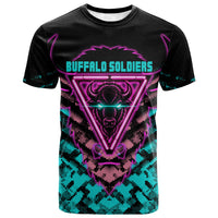 Buffalo Soldiers 9th Cavalry Regiment T shirt Cyberpunk Synthwave Neon Futuristic Graphic Art