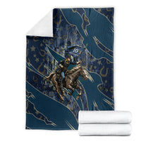 Buffalo Soldiers 10th Cavalry Regiment Ride Or Die Blanket Patriotic Military Heritage Distressed City Skyline Graphic Art