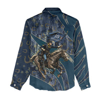 Buffalo Soldiers 10th Cavalry Regiment Ride Or Die Women Casual Shirt Patriotic Military Heritage Distressed City Skyline Graphic Art