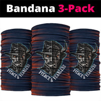 Buffalo Soldiers Fierce And Fearless Cavalry Neck Gaiter Half Face Soldier And Bison Halftone Graphic Art