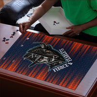 Buffalo Soldiers Fierce And Fearless Cavalry Puzzle Half Face Soldier And Bison Halftone Graphic Art