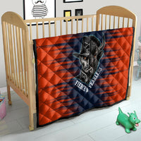 Buffalo Soldiers Fierce And Fearless Cavalry Quilt Half Face Soldier And Bison Halftone Graphic Art