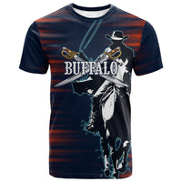 Buffalo Soldiers Fierce And Fearless Cavalry T shirt Half Face Soldier And Bison Halftone Graphic Art