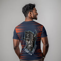 Buffalo Soldiers Fierce And Fearless Cavalry T shirt Half Face Soldier And Bison Halftone Graphic Art