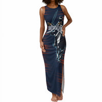 Buffalo Soldiers Fierce And Fearless Cavalry Tank Maxi Dress Half Face Soldier And Bison Halftone Graphic Art