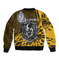 Buffalo Soldiers 9th And 10th Cavalry Regiments Sleeve Zip Bomber Jacket Wild And Untamed Vintage Western Horseshoe Graphic Art