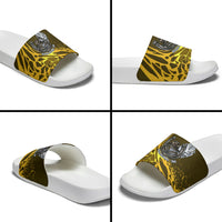 Buffalo Soldiers 9th And 10th Cavalry Regiments Slide Sandals Wild And Untamed Vintage Western Horseshoe Graphic Art