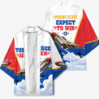 Personalized Tuskegee Airmen Kimono Expect To Win P-51 Mustang Patriotic Aviation Art
