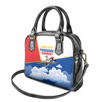 Personalized Tuskegee Airmen Shoulder Handbag Expect To Win P-51 Mustang Patriotic Aviation Art