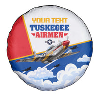 Personalized Tuskegee Airmen Spare Tire Cover Expect To Win P-51 Mustang Patriotic Aviation Art