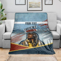 Personalized Tuskegee Airmen Blanket Believe In Yourself Vintage WWII Military Aviation Art