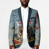 Personalized Tuskegee Airmen Blazer Believe In Yourself Vintage WWII Military Aviation Art