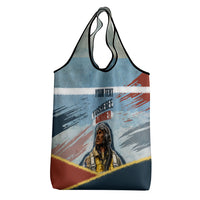 Personalized Tuskegee Airmen Grocery Bag Believe In Yourself Vintage WWII Military Aviation Art