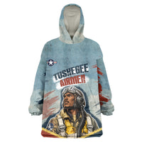 Personalized Tuskegee Airmen Kid Wearable Blanket Hoodie Believe In Yourself Vintage WWII Military Aviation Art
