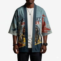 Personalized Tuskegee Airmen Kimono Believe In Yourself Vintage WWII Military Aviation Art