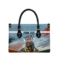Personalized Tuskegee Airmen Leather Bag Believe In Yourself Vintage WWII Military Aviation Art