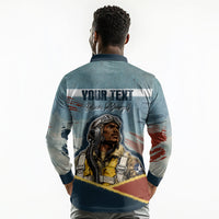 Personalized Tuskegee Airmen Long Sleeve Polo Shirt Believe In Yourself Vintage WWII Military Aviation Art