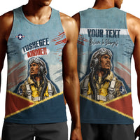 Personalized Tuskegee Airmen Men Tank Top Believe In Yourself Vintage WWII Military Aviation Art